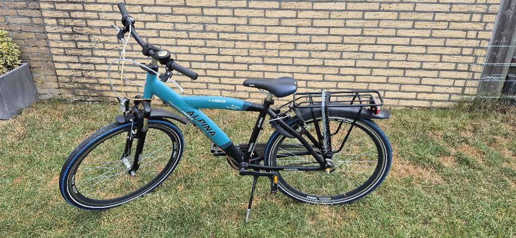 Een blauwe 26 Inch Alpina Yabber fiets, Terugtraprem, Gebruikt, Ophalen, 26 inch of meer