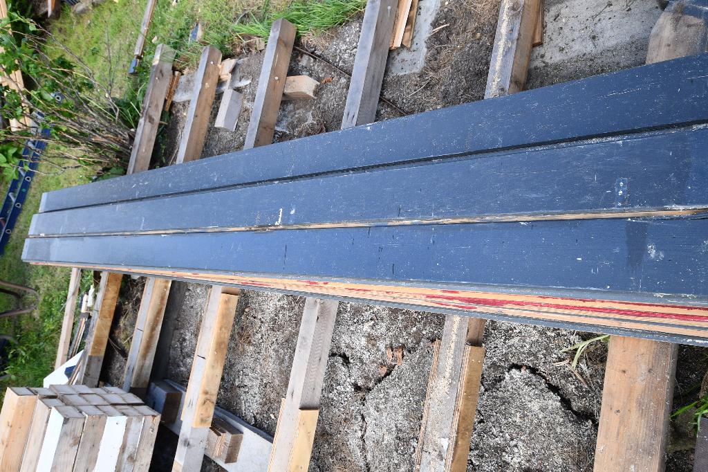 groef en messing planken, Doe-het-zelf en Verbouw, Hout en Planken, Ophalen, Gebruikt, 25 tot 50 mm, 300 cm of meer