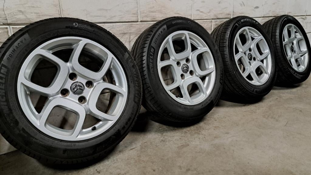 Lichtmetalen velgen C4 Cactus C3 Partner Berlingo 205/55/16, Gebruikt, 16 inch, Banden en Velgen, Personenwagen