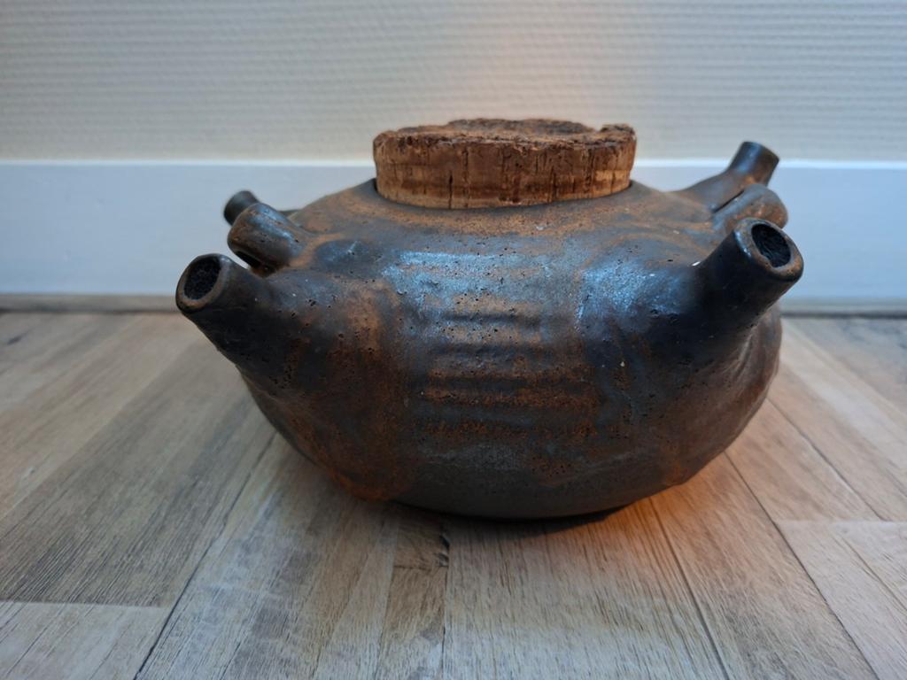 Keramische olielamp Jan de Graaf, Antiek en Kunst, Antiek | Keramiek en Aardewerk, Ophalen of Verzenden