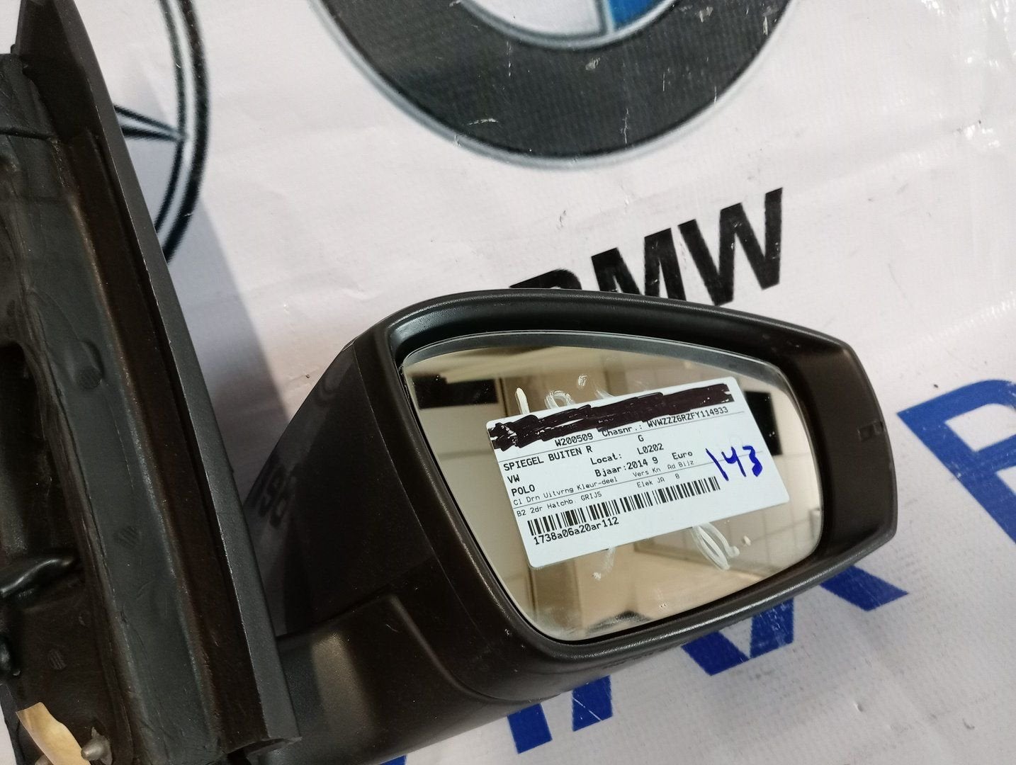Vw Polo Buitenspiegel Rechts 2014, Auto-onderdelen, Spiegels, Gebruikt, -, Volkswagen, -