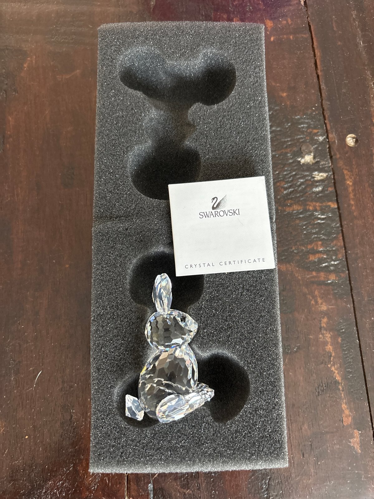 Swarovski Kristal Konijn - Nieuwstaat met Certificaat, Verzamelen, Swarovski, Ophalen of Verzenden, Zo goed als nieuw, Figuurtje