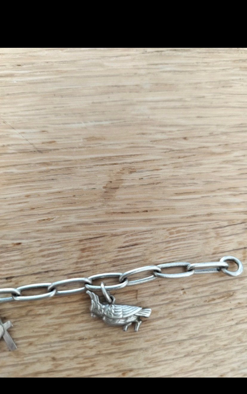 Zilveren bedel kettinghanger papagaai?voor bedelarmband, Overige merken, Ophalen of Verzenden, Zo goed als nieuw, 4 bedels of meer