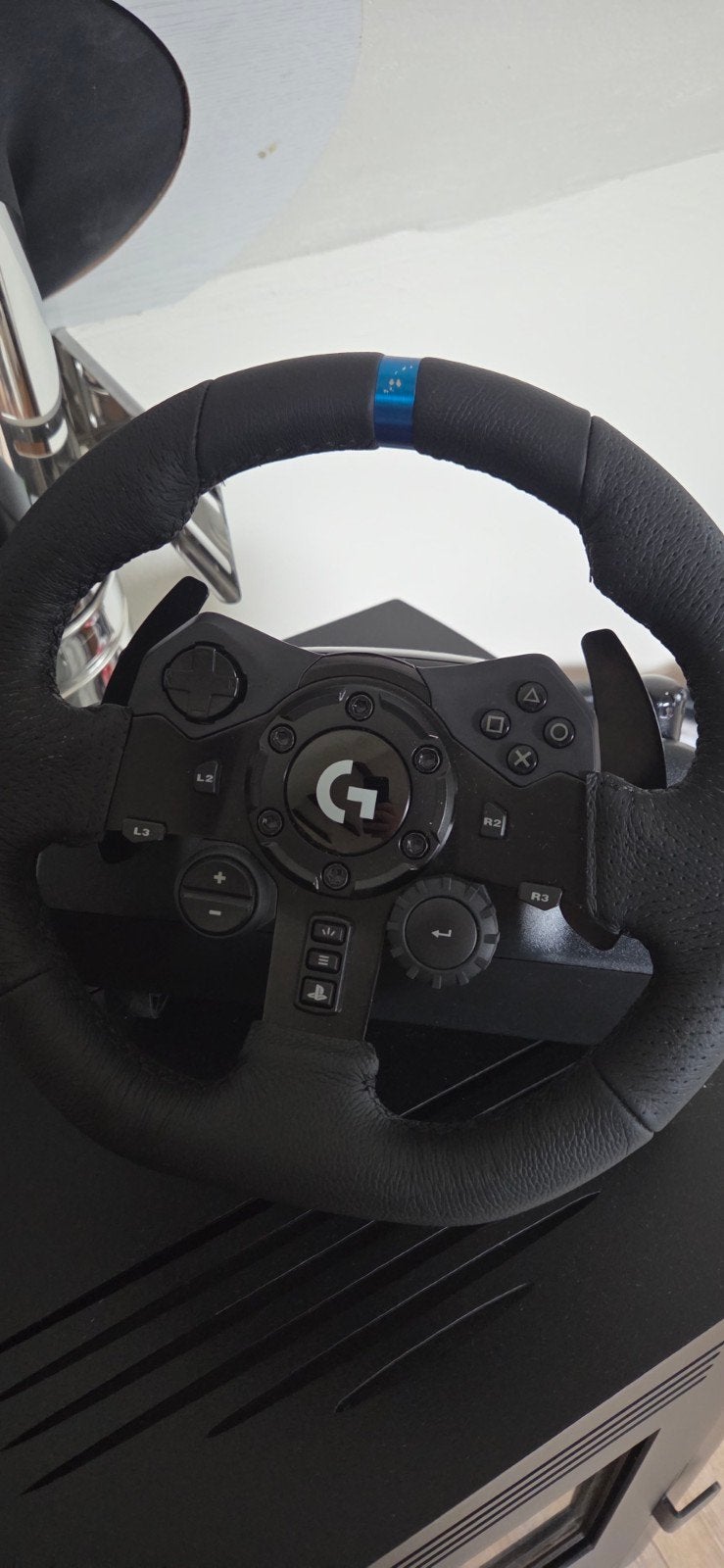 Logitech G923 Racestuur met Pedalen voor PC, Spelcomputers en Games, Ophalen, Racestuur, Gebruikt, Force feedback