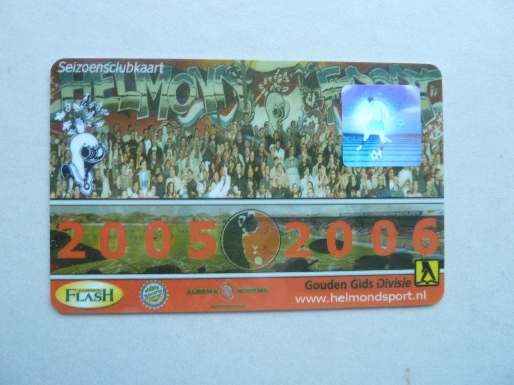 Seizoensclubcard  Helmond Sport 2006/07.  Gele achterkant, Ophalen of Verzenden, Zo goed als nieuw, Overige binnenlandse clubs