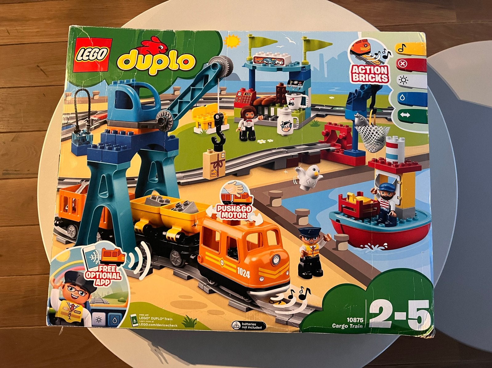 LEGO Duplo Vracht- en Bouwtrein 10875 - Compleet en werkend, Ophalen, Zo goed als nieuw