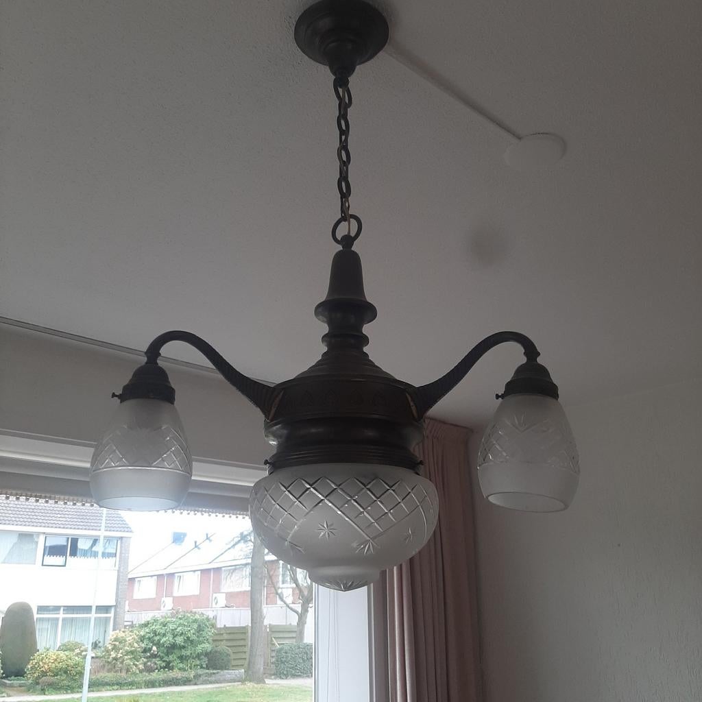 Antieke hanglamp, Ophalen