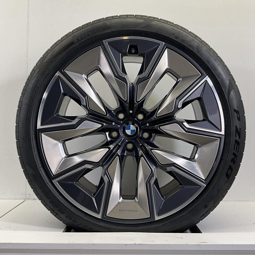 BMW 7 SERIE G70 I7 X3 G45 BREEDSET VELGEN + ZOMERBANDEN 21 I, Auto-onderdelen, Banden en Velgen, Gebruikt, 255 mm, -, -