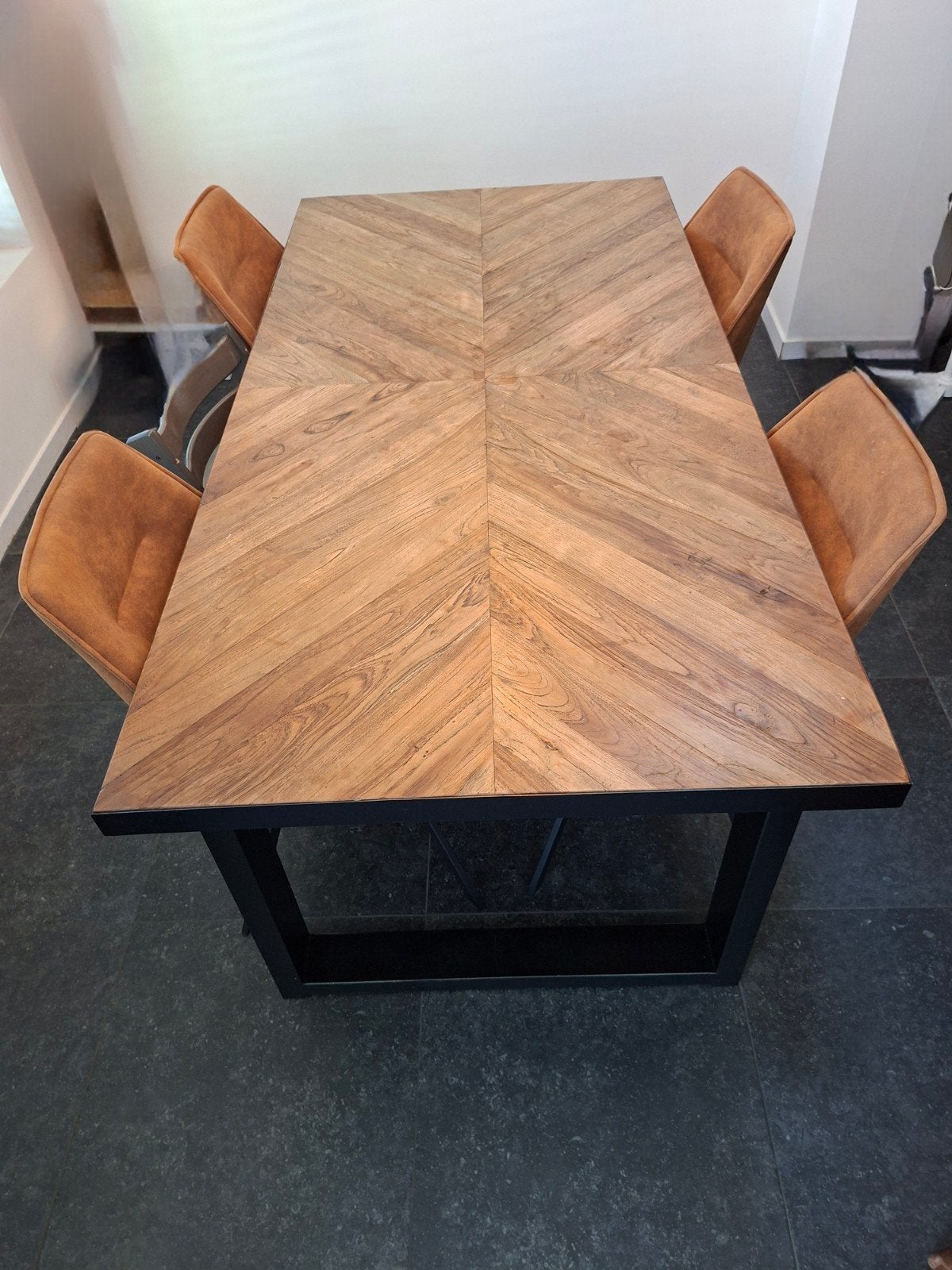 Eettafel te koop, Huis en Inrichting, Tafels | Eettafels, Ophalen, Gebruikt, 200 cm of meer, 50 tot 100 cm