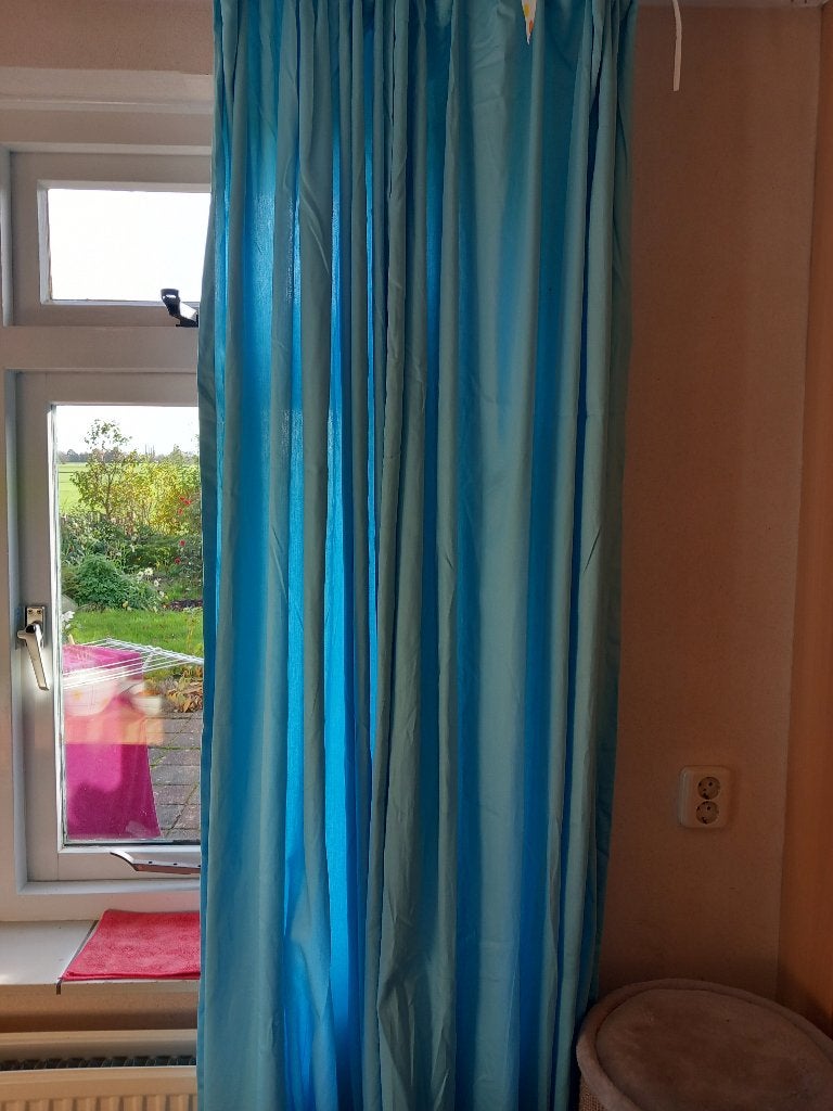 Gordijnen, Overige merken, Blauw, Nieuw, Ophalen of Verzenden