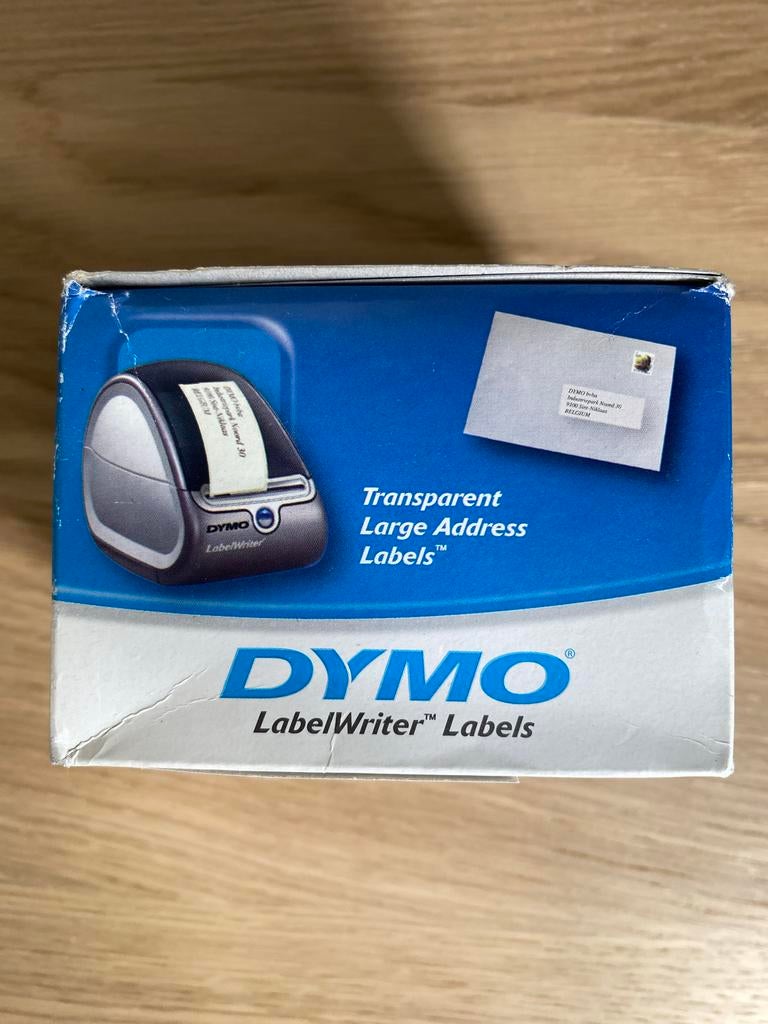 4x Transparante adreslabels voor Dymo LabelWriter printers, Computers en Software, Labelprinters, Nieuw, Etiket, Ophalen