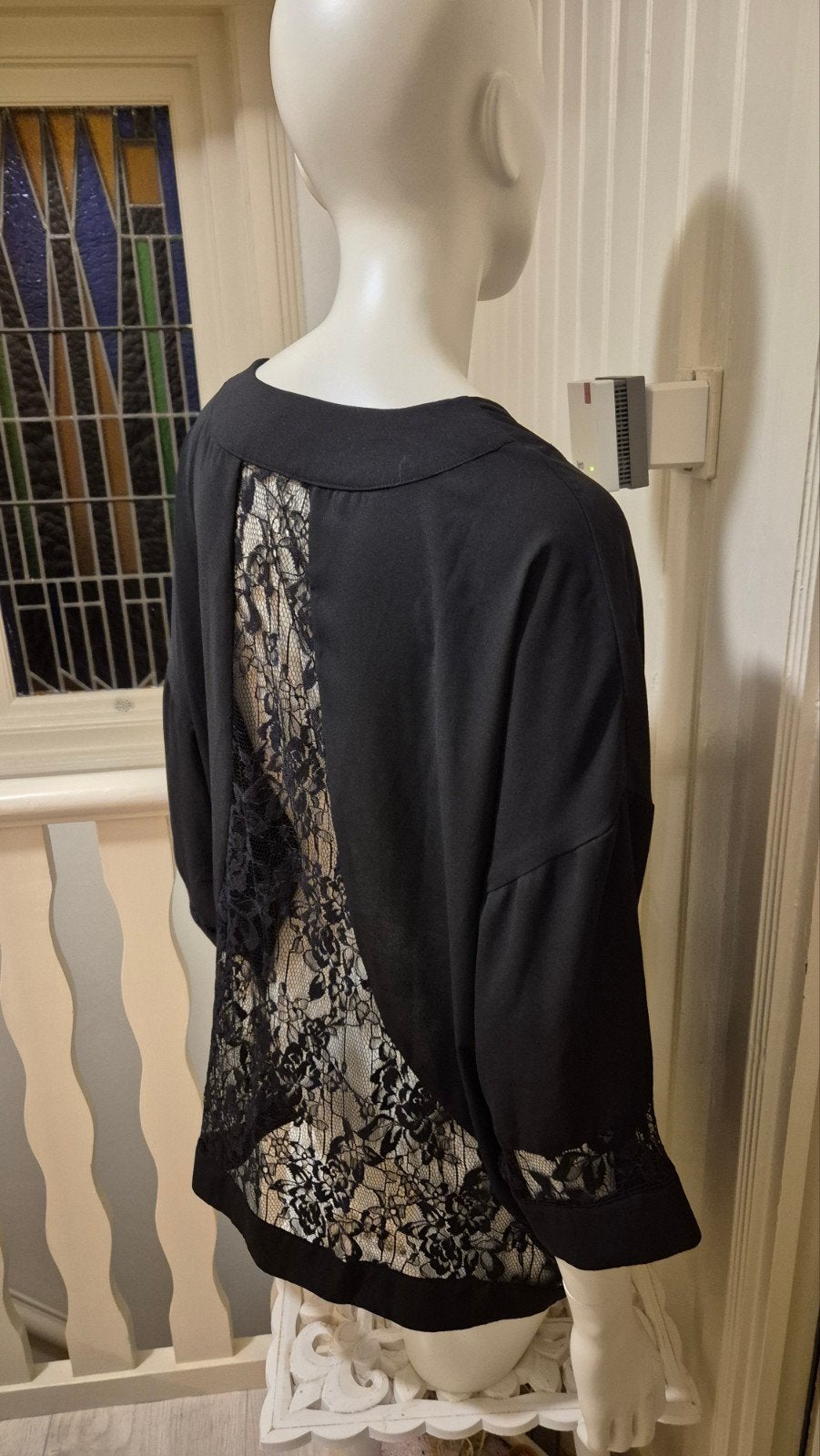 Kimono achtige omslagtop, maat 38, Kleding | Dames, Tops, Maat 38/40 (M), Only, Zwart, Ophalen of Verzenden