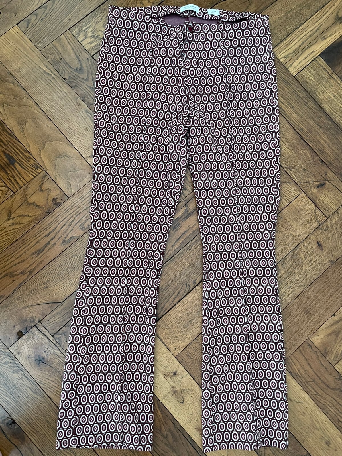 Rosner broek Alisa flair maat 40 L bruin roze, Bruin, Maat 42/44 (L), Ophalen of Verzenden, Zo goed als nieuw