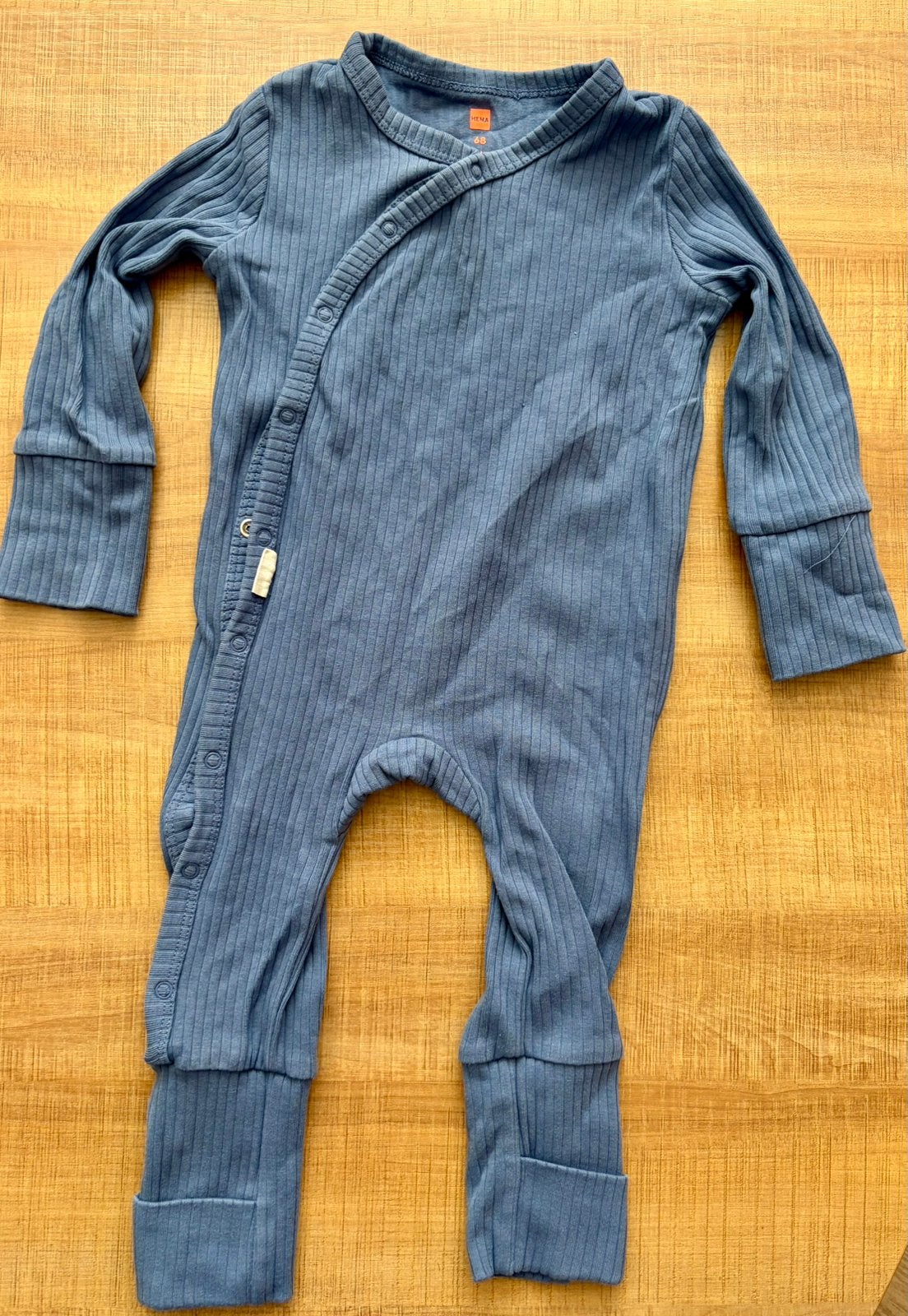 Meegroei pakje / onesie HEMA . Maat 68. Blauw, Kinderen en Baby's, Ophalen of Verzenden, Zo goed als nieuw, Jongetje of Meisje