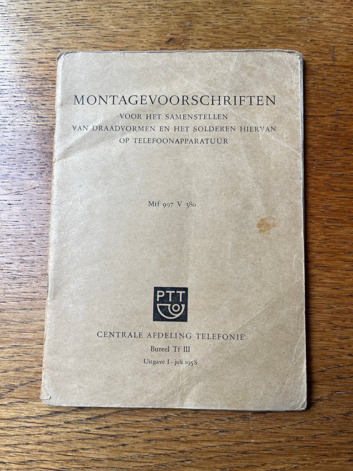 PTT Montagevoorschriften Telefoonapparatuur (1958), Boeken, Ophalen of Verzenden, Gelezen, Elektrotechniek