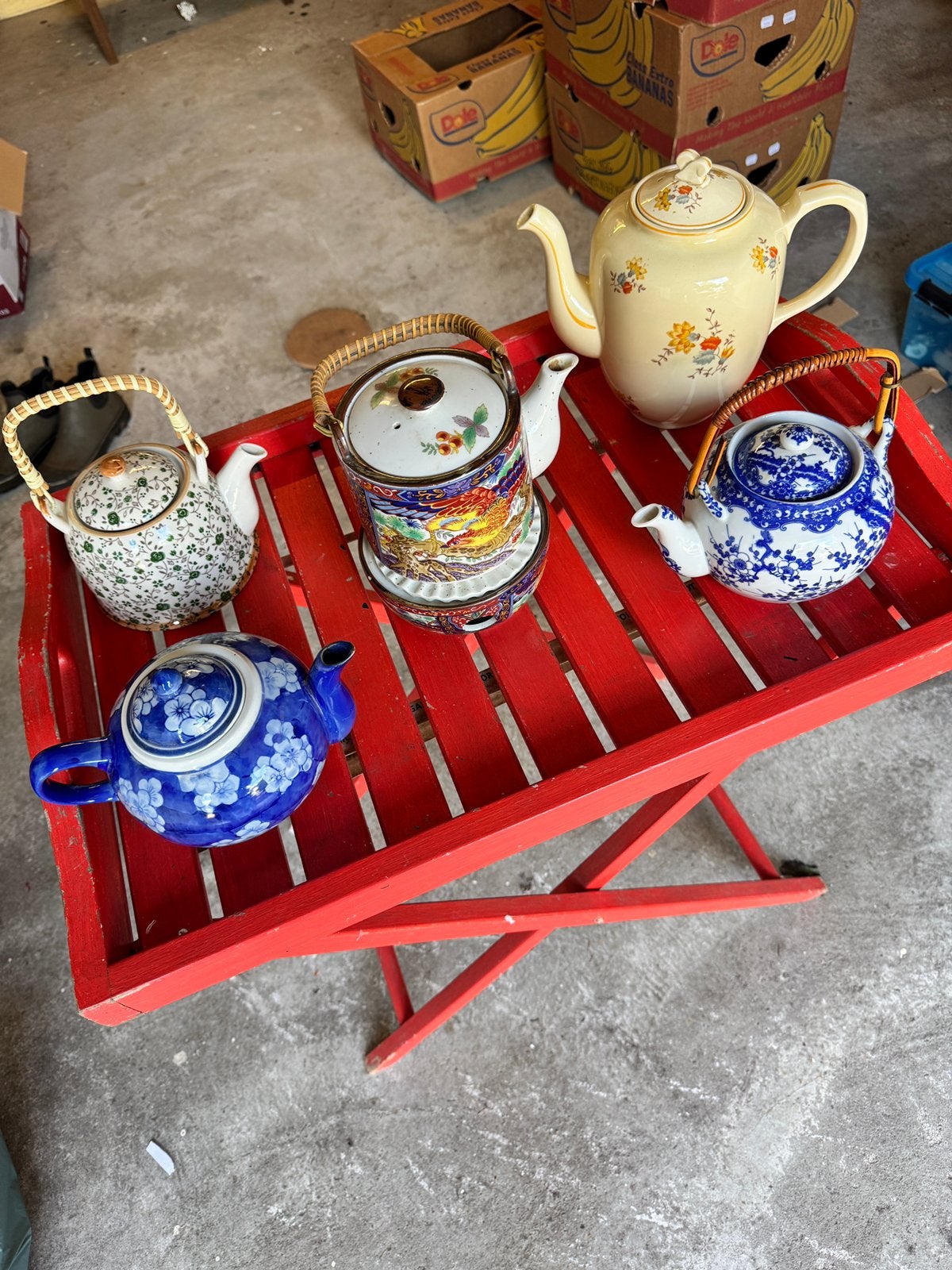5 mooie thee potten., Ophalen of Verzenden