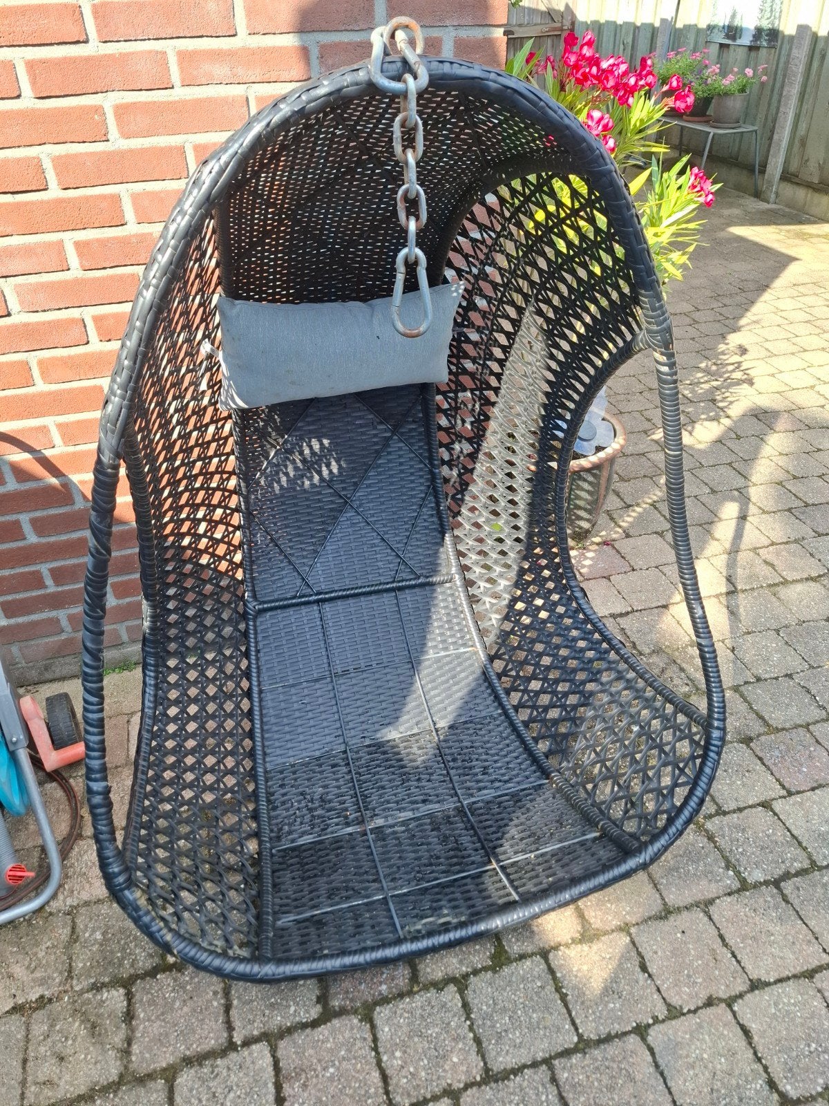 Hangstoel egg zonder standaard, Ophalen, Gebruikt, Kunststof, Verstelbaar