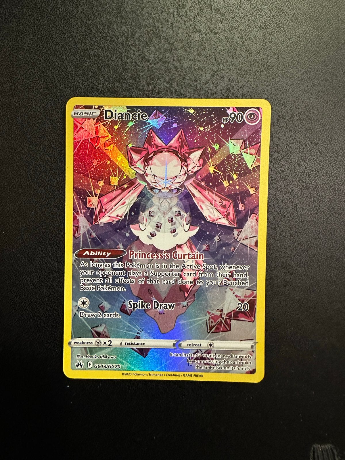 Diancie GG13/GG70 Crown Zenith, Ophalen of Verzenden, Zo goed als nieuw, Losse kaart, Foil