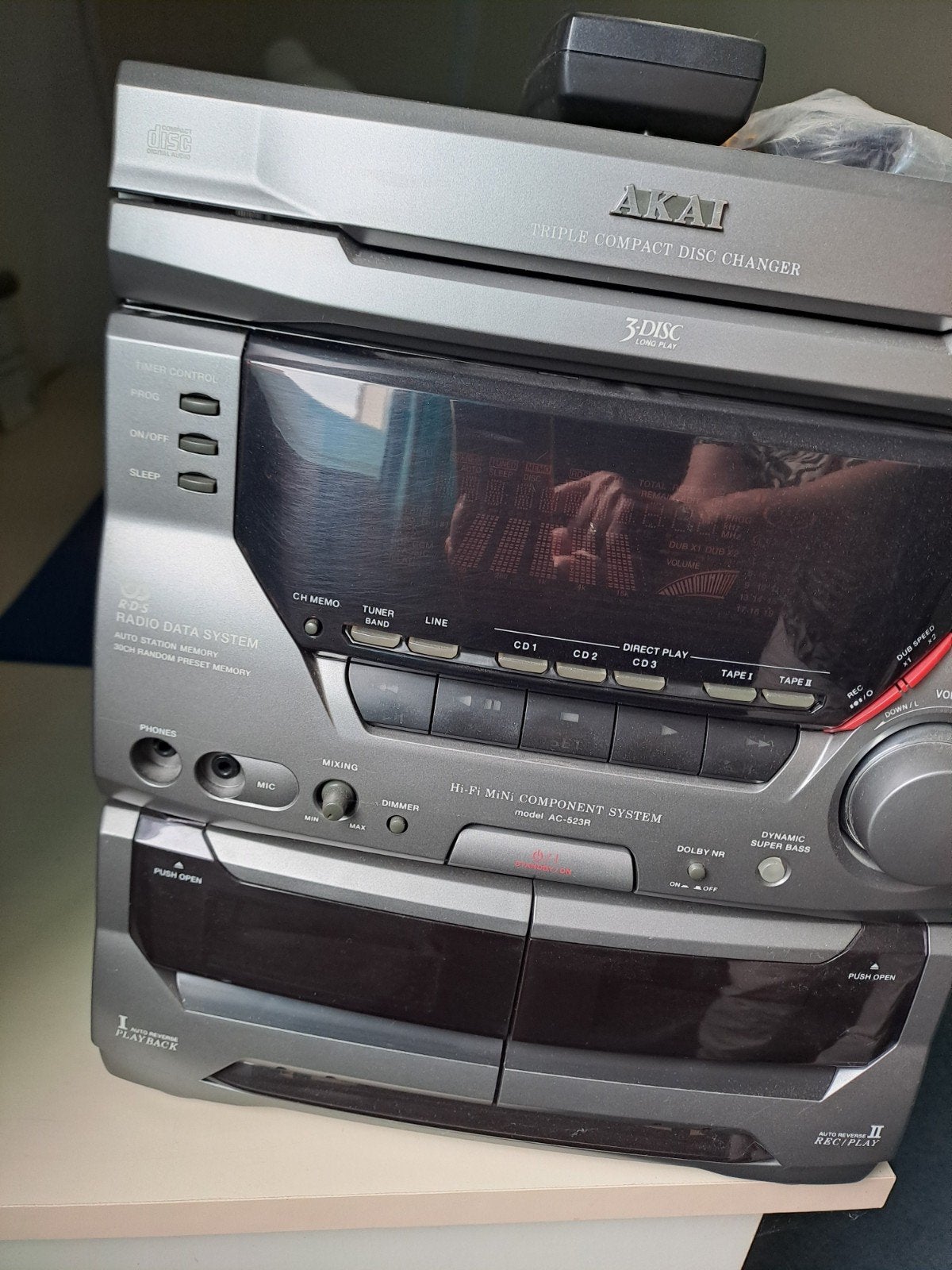 Akai stereo microset Hi Fi AC-523R, Ophalen, Cassettedeck, Akai, Microset