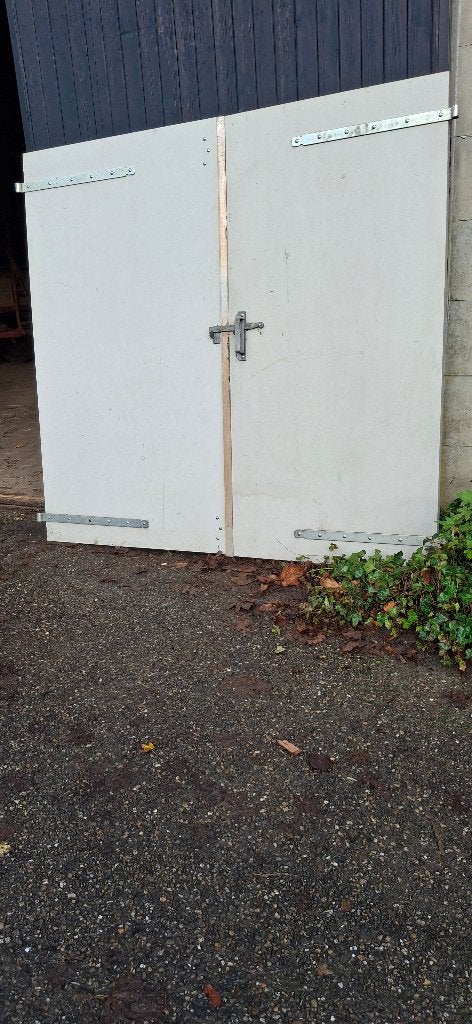 Houten 2-delige buitendeur van stoer Multiplex, Doe-het-zelf en Verbouw, Deuren en Horren, Ophalen, 120 cm of meer, 200 tot 215 cm