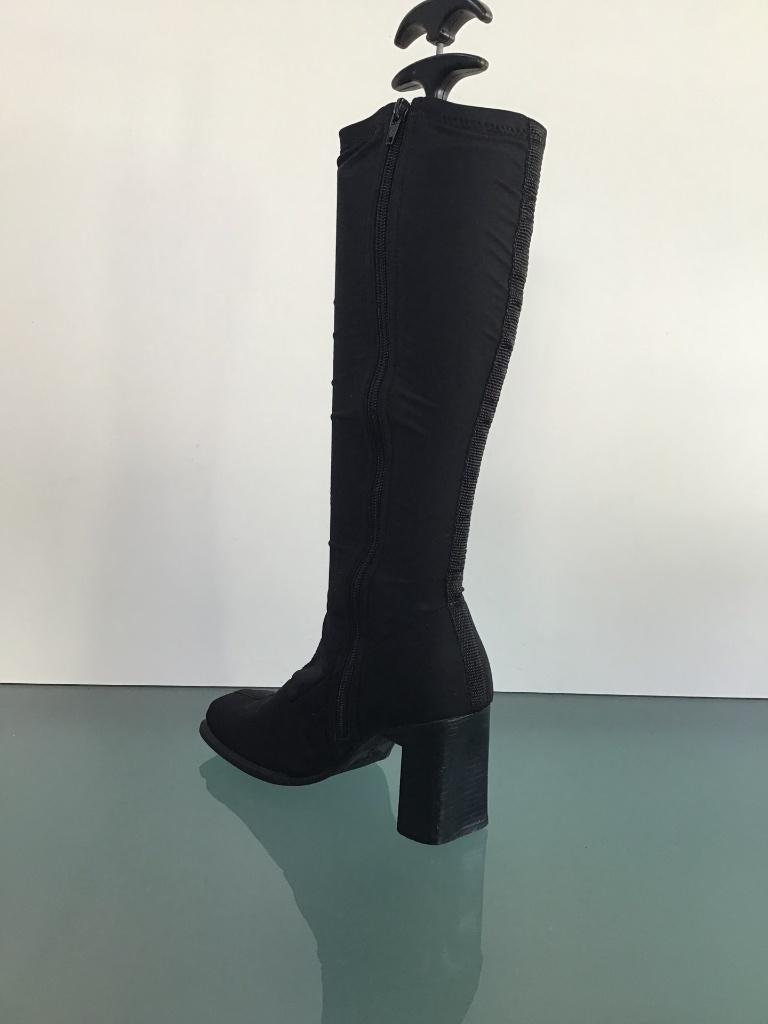 Coole zwarte stretch laarzen 36 | Gratis verzenden, Kleding | Dames, Schoenen, Hoge laarzen, Verzenden, Zwart, Zo goed als nieuw