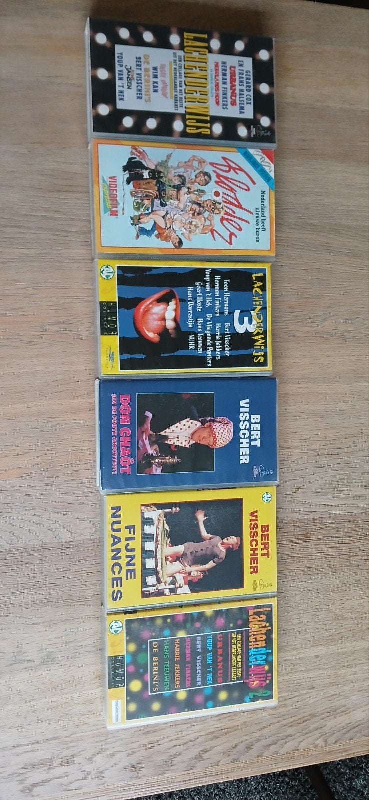 Videobanden Bert Visscher en andere cabaretiers (VHS), Ophalen, Gebruikt, Alle leeftijden, Nederlands