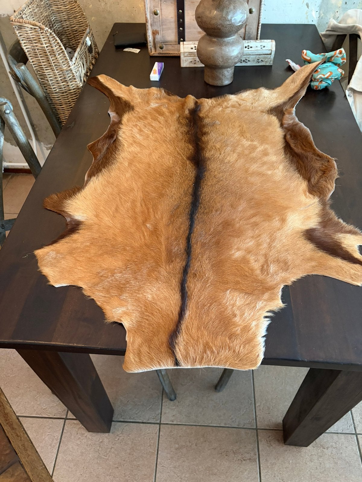Kleedje van geitenhuid, Ophalen, Zo goed als nieuw, Rechthoekig, 50 tot 100 cm