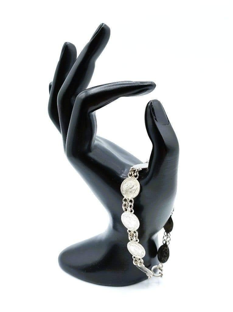 Zilveren stuivertjes armband, Willem 3, 19,5 cm., Verzenden, Zilver