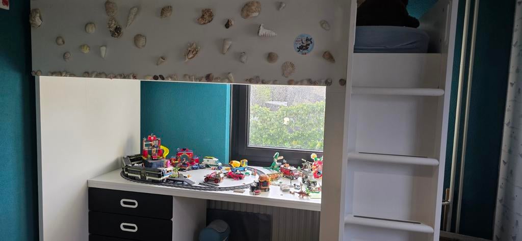 IKEA Småstad Hoogslaper / kinderbed / bureau, Ophalen, Gebruikt, Hoogslaper, Eenpersoons