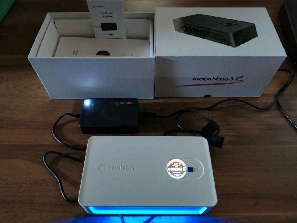 Canaan Avalon Nano 3S 6TH/s 130 W Bitcoin miner, Ophalen of Verzenden, Zo goed als nieuw, Geperforeerd, Geperforeerd