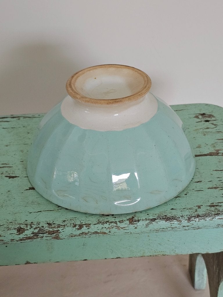Oude brocante spoelkom mintgroen , vintage, Antiek en Kunst, Ophalen of Verzenden