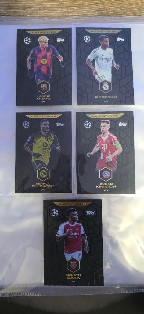 5 Match Attax Black Edge Edition Kaarten - Voetbal, Ophalen of Verzenden, Zo goed als nieuw, Meerdere kaarten, Foil