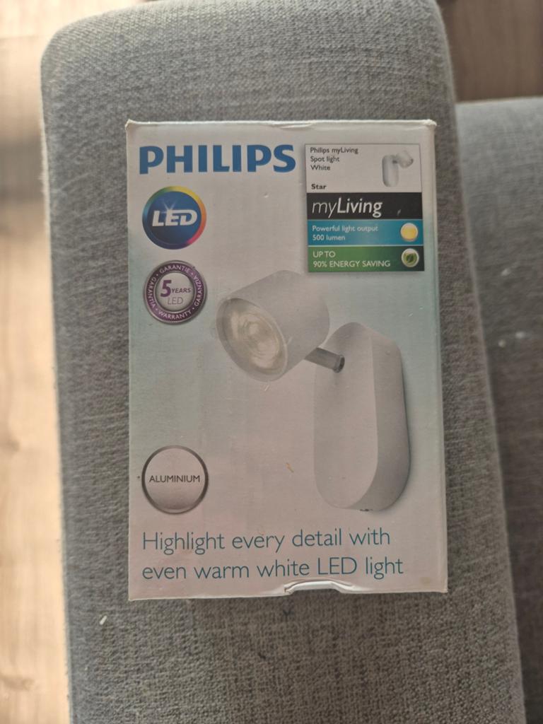 Philips myLiving Star LED Spot Light Wit (3 stuks), Huis en Inrichting, Lampen | Spots, Ophalen, Nieuw, Plafondspot of Wandspot