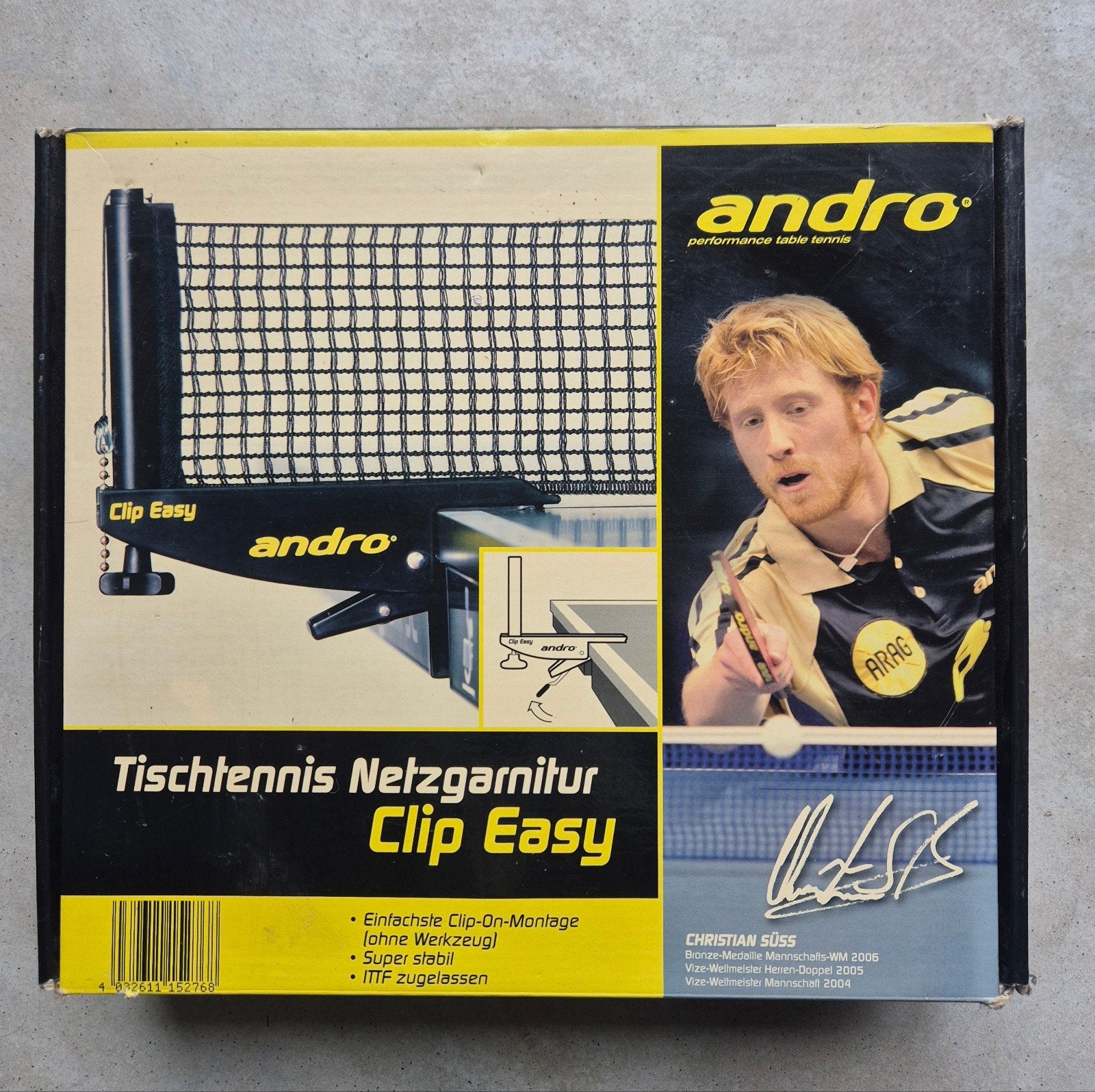 NIEUW Andro Clip Easy Tafeltennis Netgarnituur, Ophalen of Verzenden, Nieuw, Net, Batje(s) of Balletje(s)