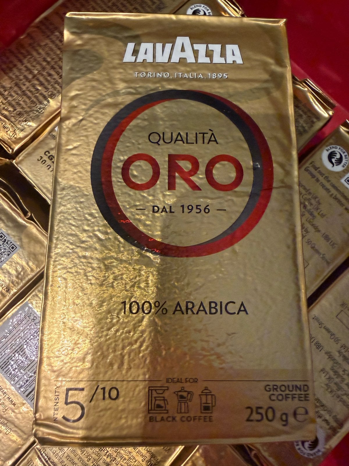 Lavazza Oro snelfiltermaling koffie 250 gr per pak 36 stuks, Ophalen of Verzenden