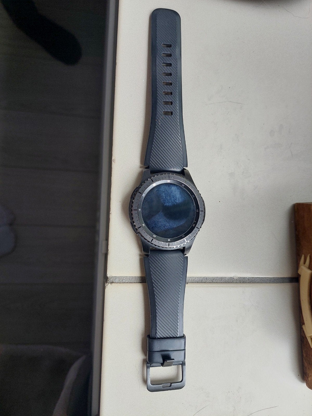 Samsung Smartwatch - Goede staat met oplader, Zwart, Nieuw, Ophalen of Verzenden, Samsung