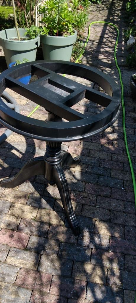 Zwarte houten tafelpoot, 50 cm omvang, 56 cm hoog, Tafelpoot, Gebruikt, Minder dan 50 cm, Ophalen of Verzenden