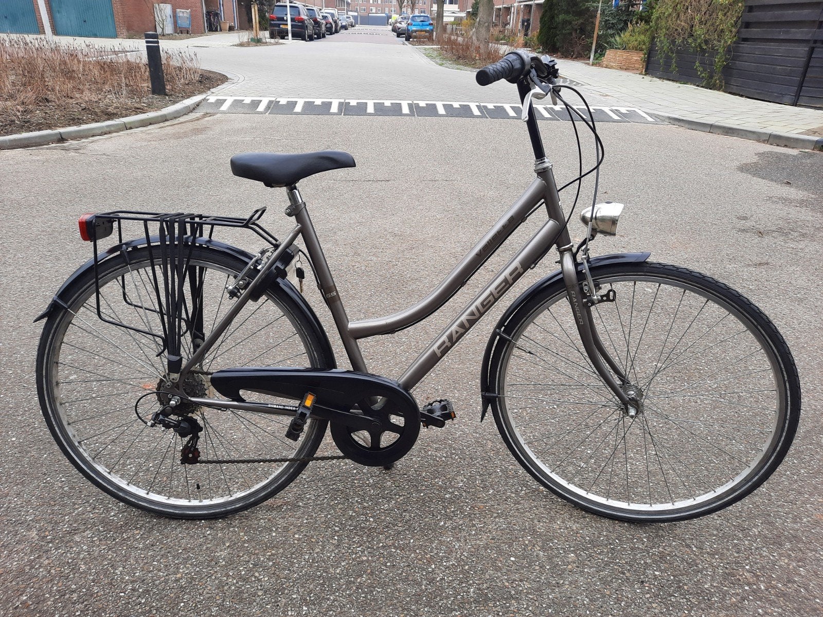 Damessportfiets 28"/54cm 6 versnellingen (ZO GOED ALS NIEUW), 53 tot 56 cm, Velgrem, Versnellingen, Zo goed als nieuw
