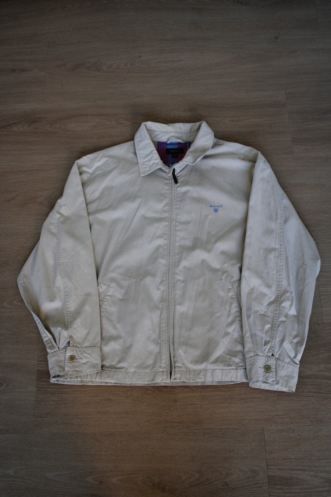 GANT Harrington Windcheater jack | XL, Kleding | Heren, Ophalen of Verzenden, Zo goed als nieuw, Maat 56/58 (XL), Beige