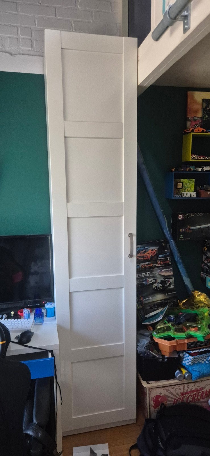 Witte (slaap)kamer Ikea PAX kast. 235cm hoog., Ophalen, Met plank(en), 200 cm of meer, 50 tot 100 cm