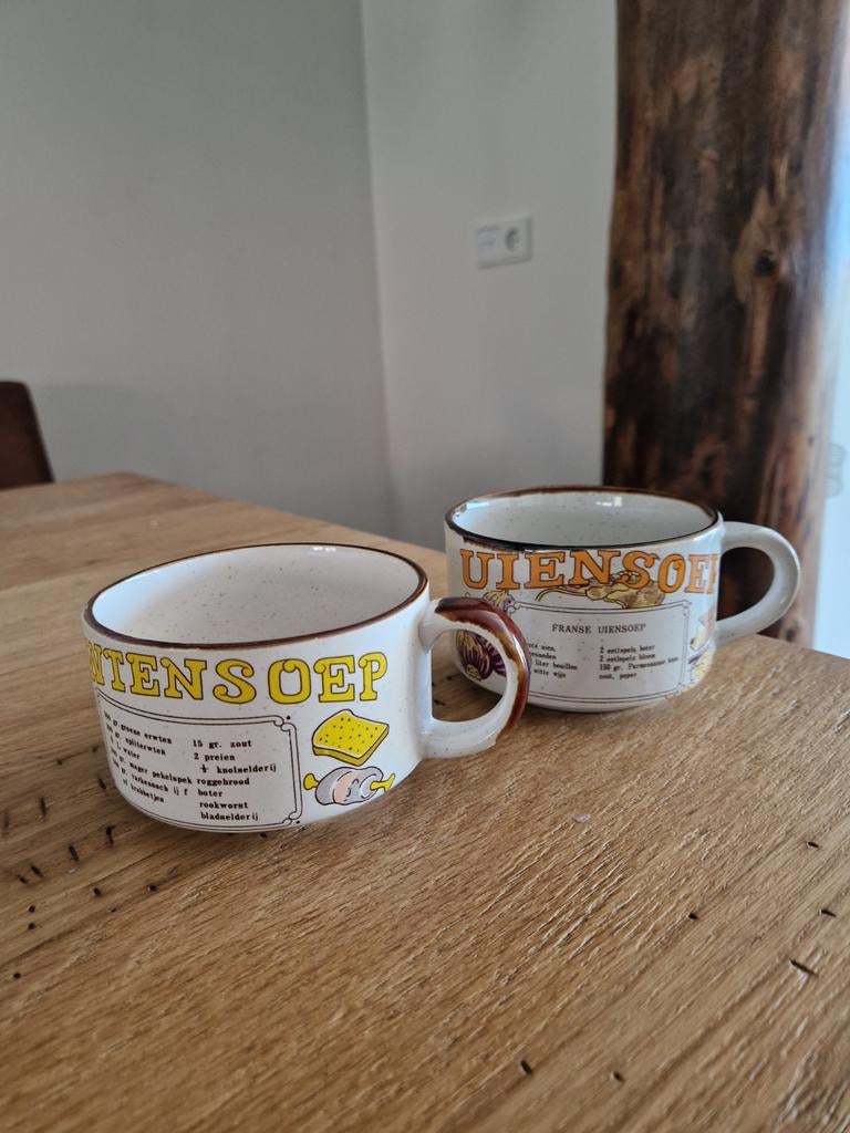 Vintage soepkommen met recepten, Ophalen of Verzenden