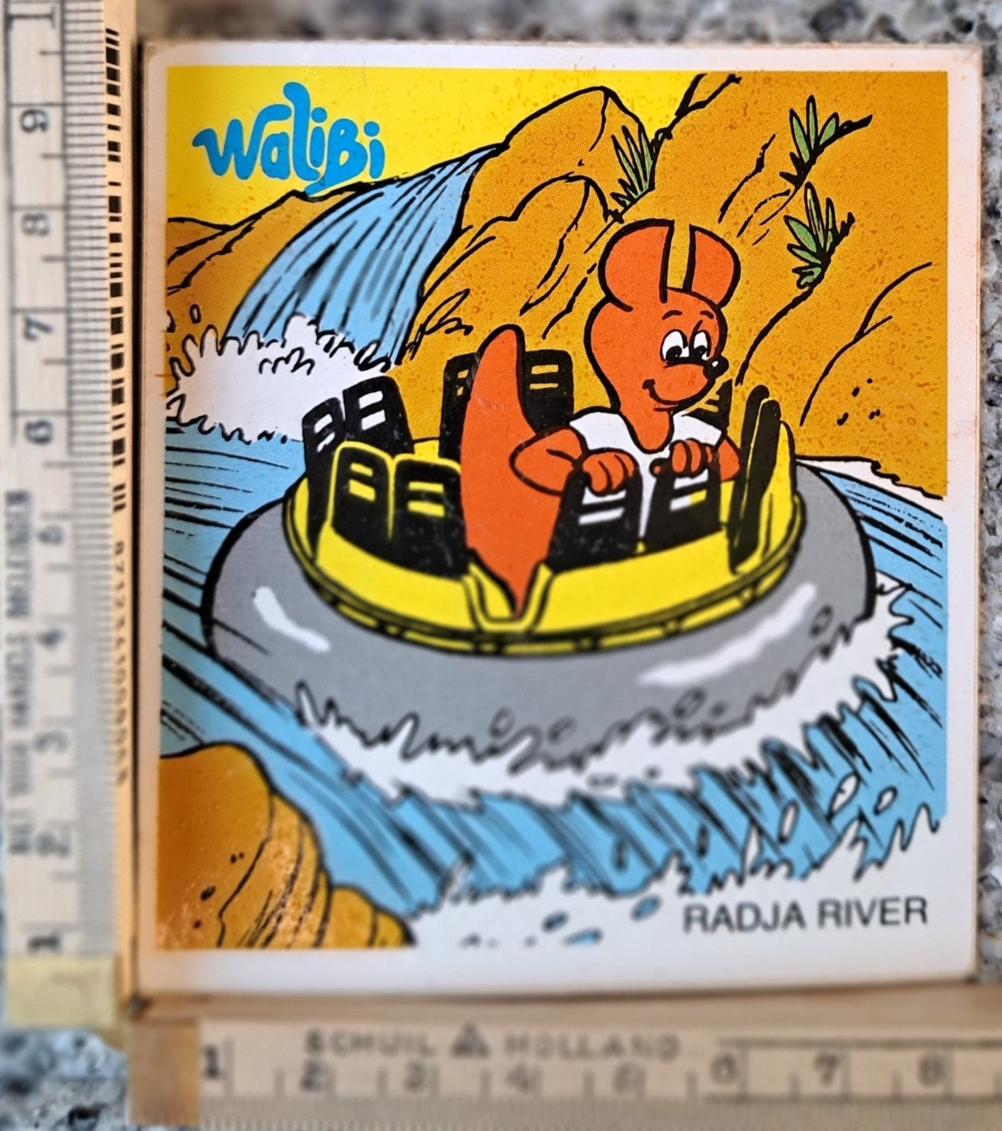 Vintage sticker Walibi Radja River wildwaterbaan, Ophalen of Verzenden, Zo goed als nieuw, Overige typen