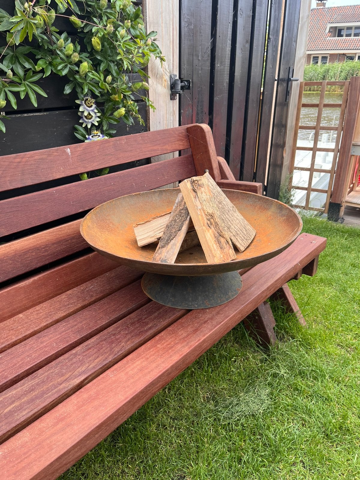 Metalen vuurschaal - 60cm, Ophalen, Zo goed als nieuw