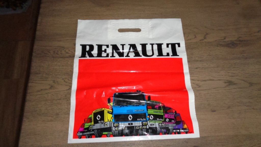 Orgineel van RENAULT  Plastic Reclame tas Vrachtwagens, Boeken, Verzenden, Zo goed als nieuw, Renault