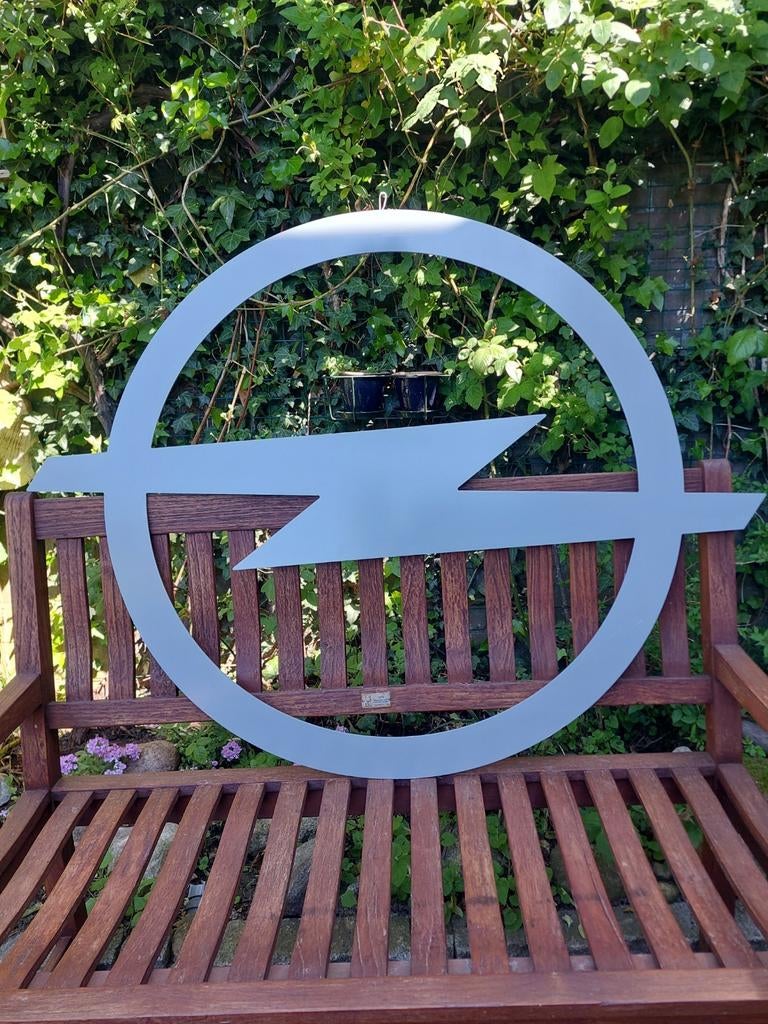 Opel logo, embleem. 124 cm!, Verzamelen, Ophalen, Reclamebord
