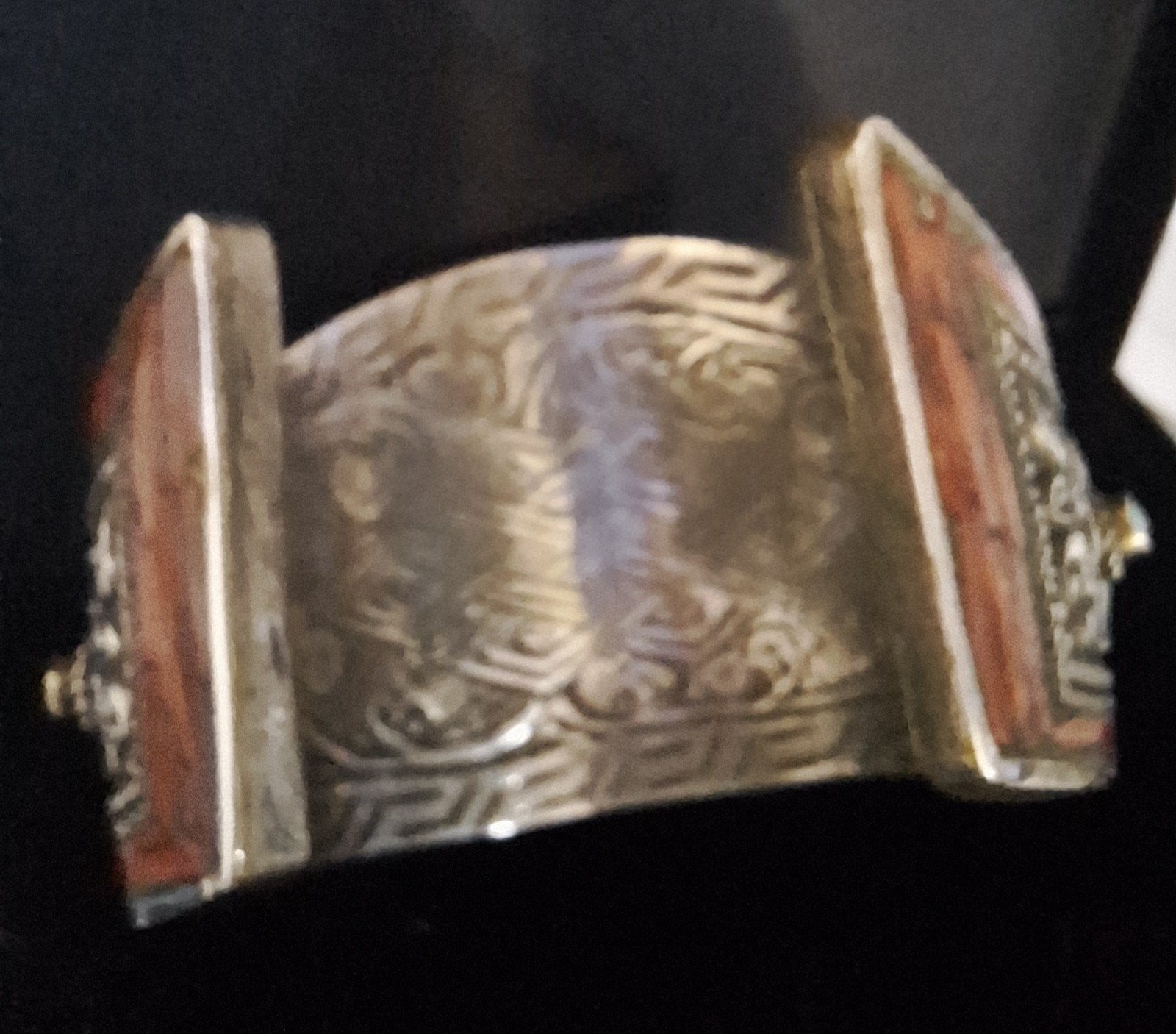 Unieke verzilverdeTibetaanse armband met koraal en turkoois, Sieraden, Tassen en Uiterlijk, Overige materialen, Ophalen of Verzenden