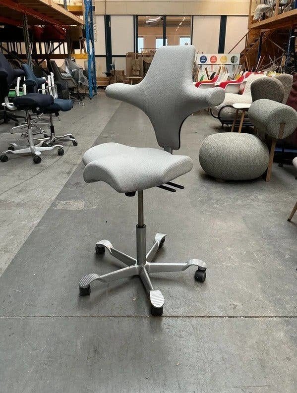 HAG Capisco 8106 Bureaustoel |Zithoogte 50-70cm| Zilvergrijs