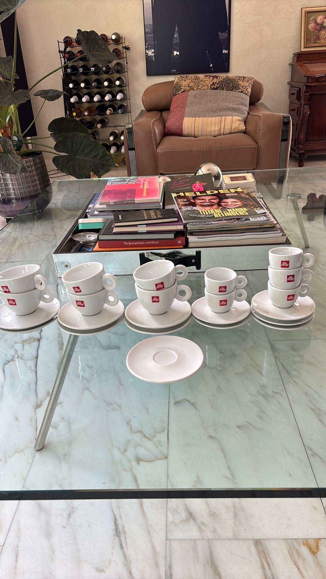 Illy Koffiekopjes: 5 Espresso, 4 Cappuccino, 2 Extra Groot, Ophalen, Vintage, Zo goed als nieuw, Illy