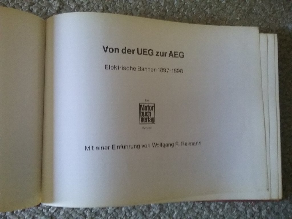 AEG Elektrische Bahnen 1897-1898 (1977; tram & trein), Verzamelen, Ophalen of Verzenden, Zo goed als nieuw, Tram, Boek of Tijdschrift