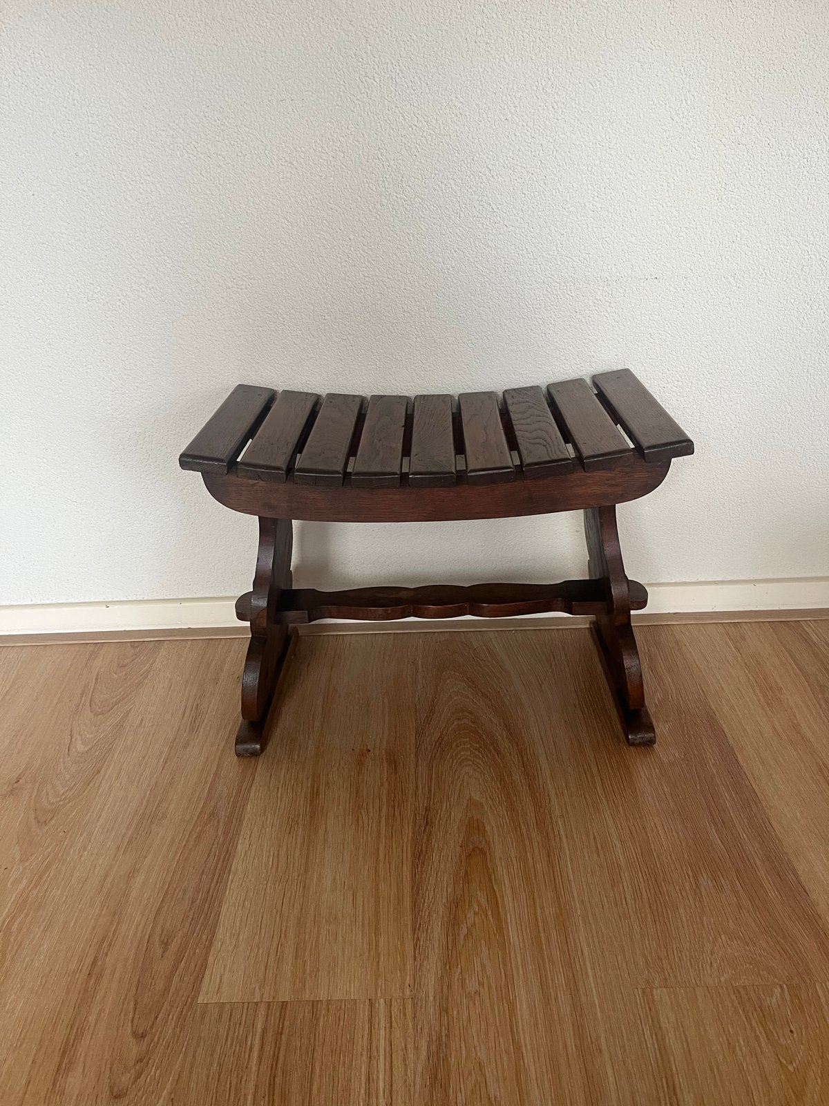 Vintage houten bankje, Ophalen
